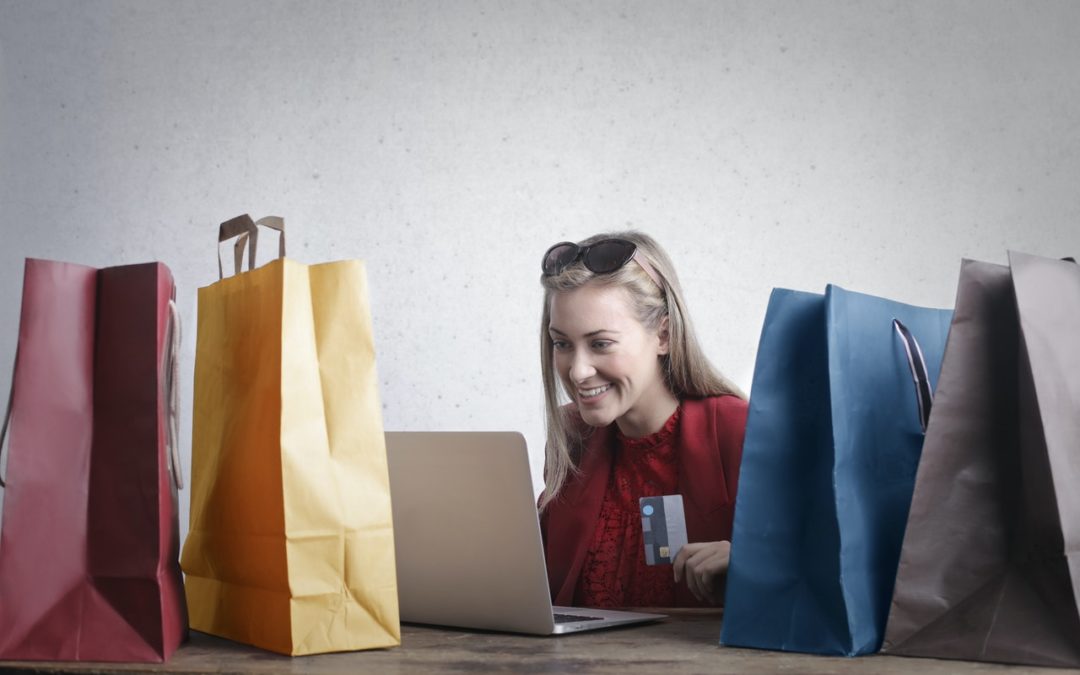 photo of woman with shopping bags